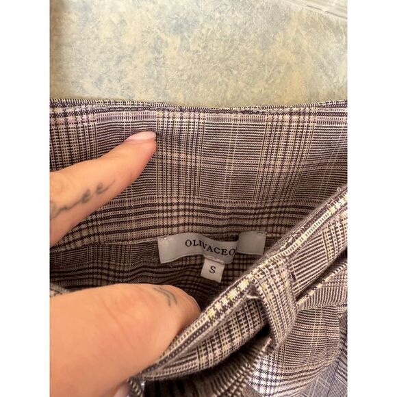 OLIVACEOUS PLAID TROUSERS WITH BEMY‎ - Picture 2 of 6